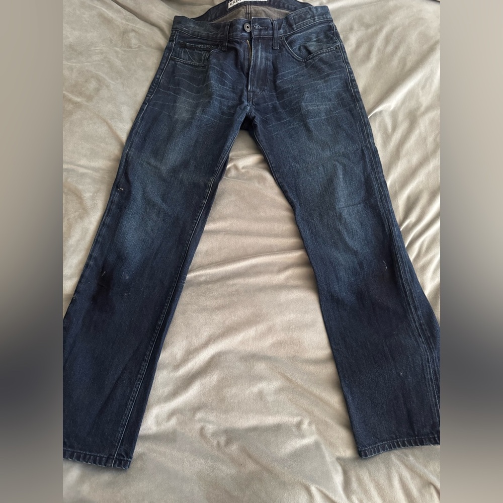 Express Blue Straight Jeans Classic Fit